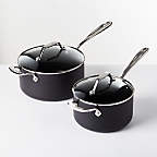 All Clad Essentials Non Stick Saucepans With Lids Set Of Reviews