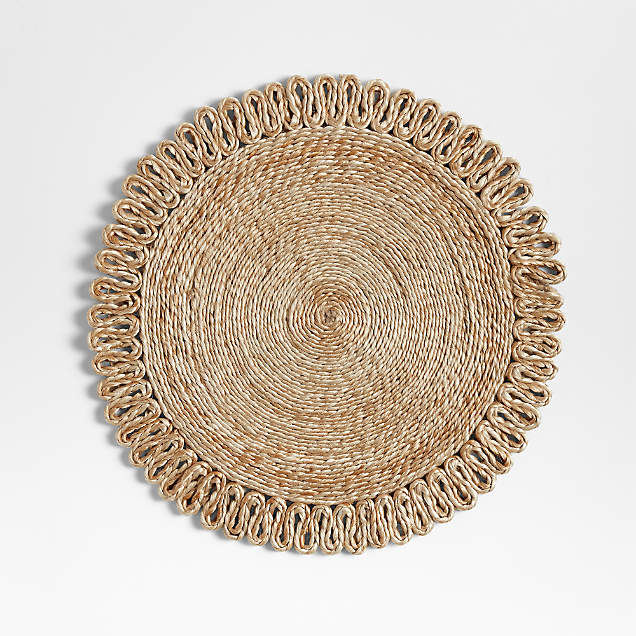 Artesia Honey Woven Rattan Round Placemat Reviews Crate Barrel