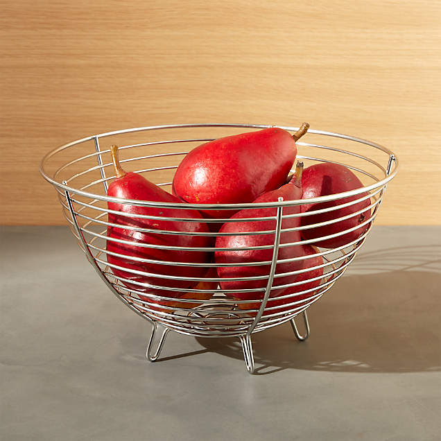 Carter Stainless 2 Tier Fruit Basket Reviews Crate Barrel