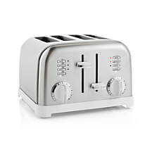 Cuisinart Classic White And Brushed Stainless Steel 4 Slice Steel