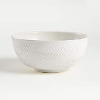 Fern Mid Century Modern Large White Ceramic Mixing Bowl Crate Barrel