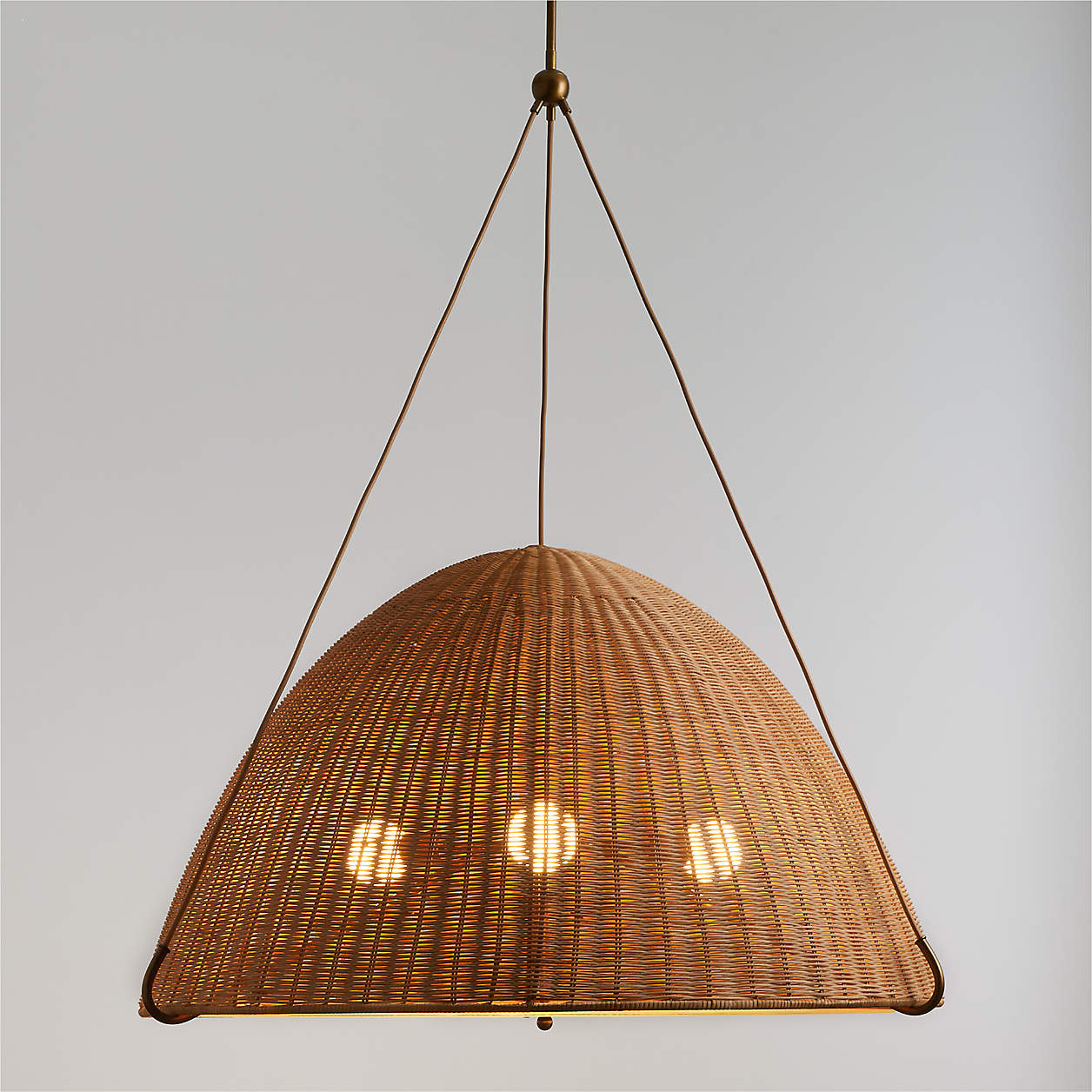 Harwich Large Woven Rattan Dome Pendant Light By Jake Arnold Reviews