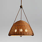 Harwich Medium Woven Rattan Dome Pendant Light By Jake Arnold Reviews