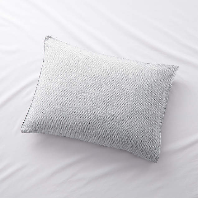 Pure Linen Pinstripe Grey Standard Pillow Sham Reviews Crate