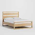 Leavitt Natural Oak Wood Queen Bed Crate Barrel