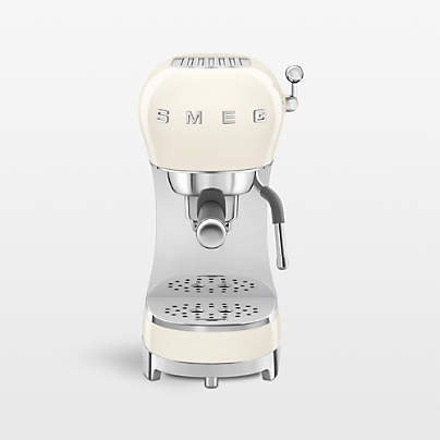 Smeg Cream Semi Automatic Coffee And Espresso Machine With Milk Frother