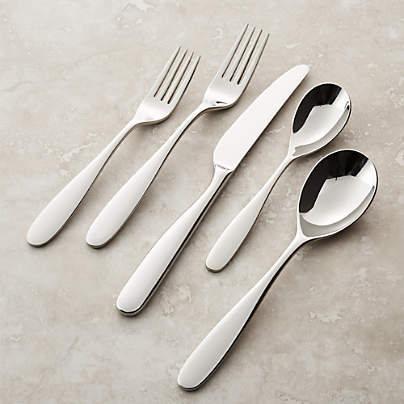 Lucca Piece Flatware Set Reviews Crate Barrel