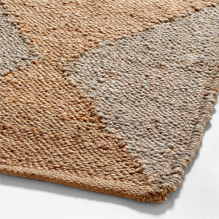 Toulon Jute Harlequin Grey Rug Swatch 12 X18 Crate Barrel