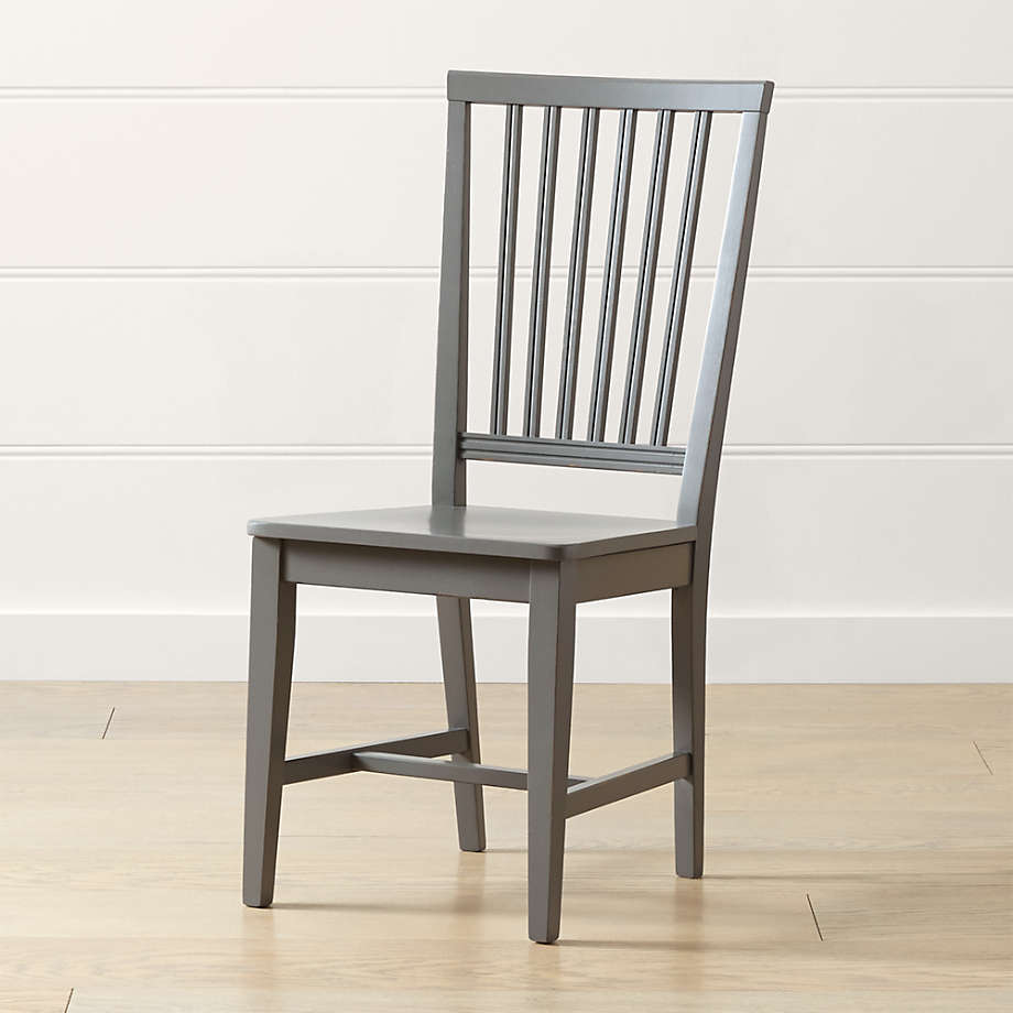 Village Grey Wood Dining Chair Reviews Crate Barrel