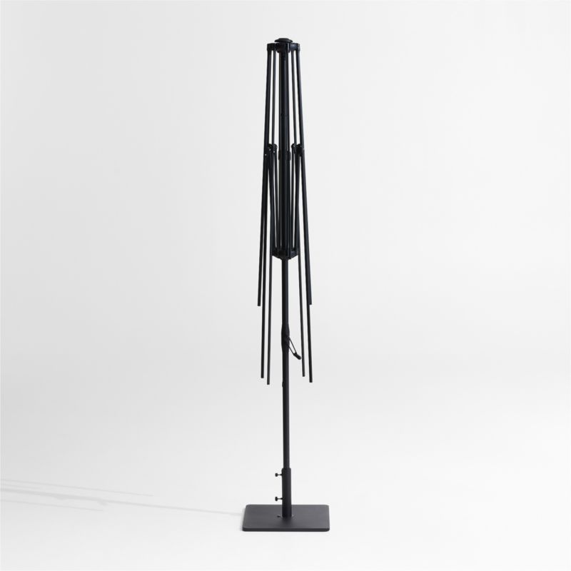 crate and barrel patio umbrella lights Open-Box Round Solar LED Transform your patio with the expansive 14.5 Ft X 8.3 Ft Rectangular LED Light Market Umbrella 10' Round Sunbrella Canvas White