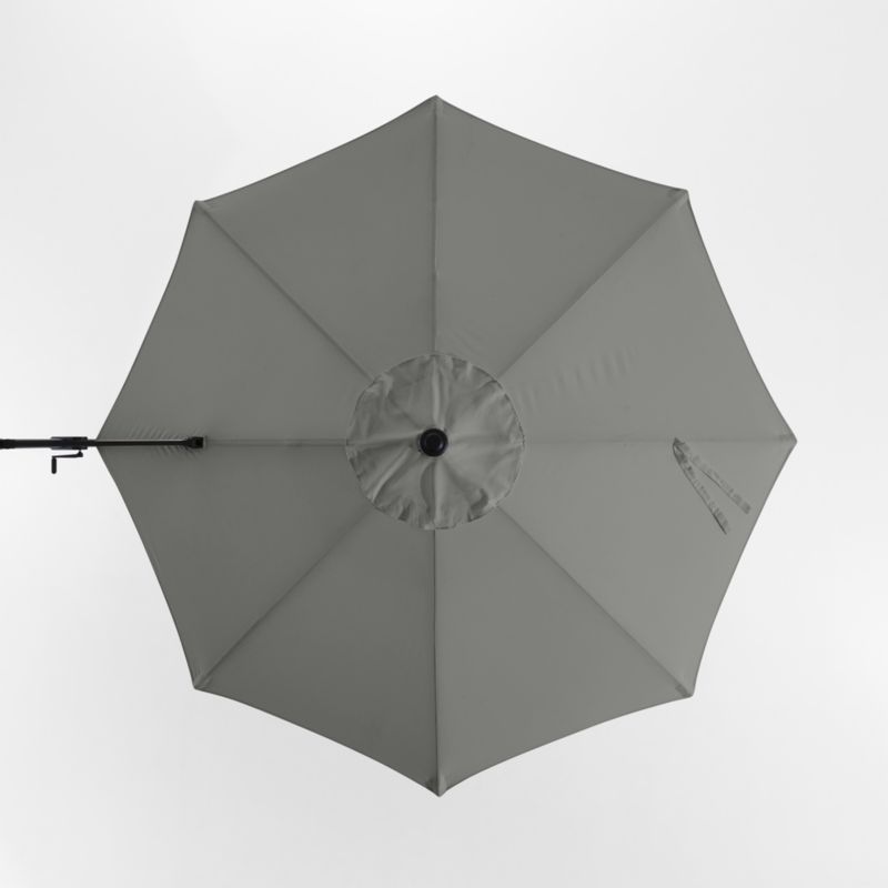 10 ft gray patio umbrella 10ft Cantilever Patio Umbrella with Rotation, Tilt, Light Gray