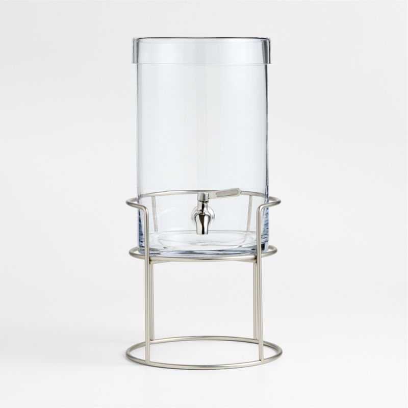 1.5-Gallon Cold Drink Dispenser with Silver Stand