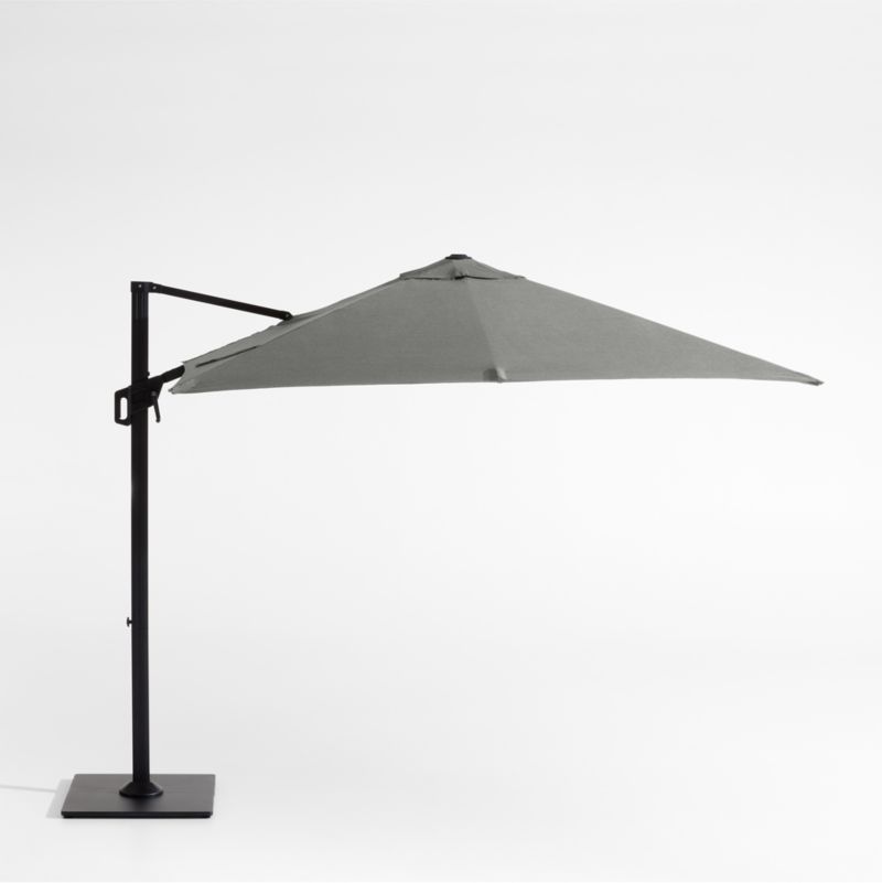 9x9 square outdoor patio hanging offset aluminum umbrella tilt 200g Mojia Cantilever with Cross Base and Cover Included Elevate your outdoor living space with the ultimate shade solution Outsunny 8' x 9' Square