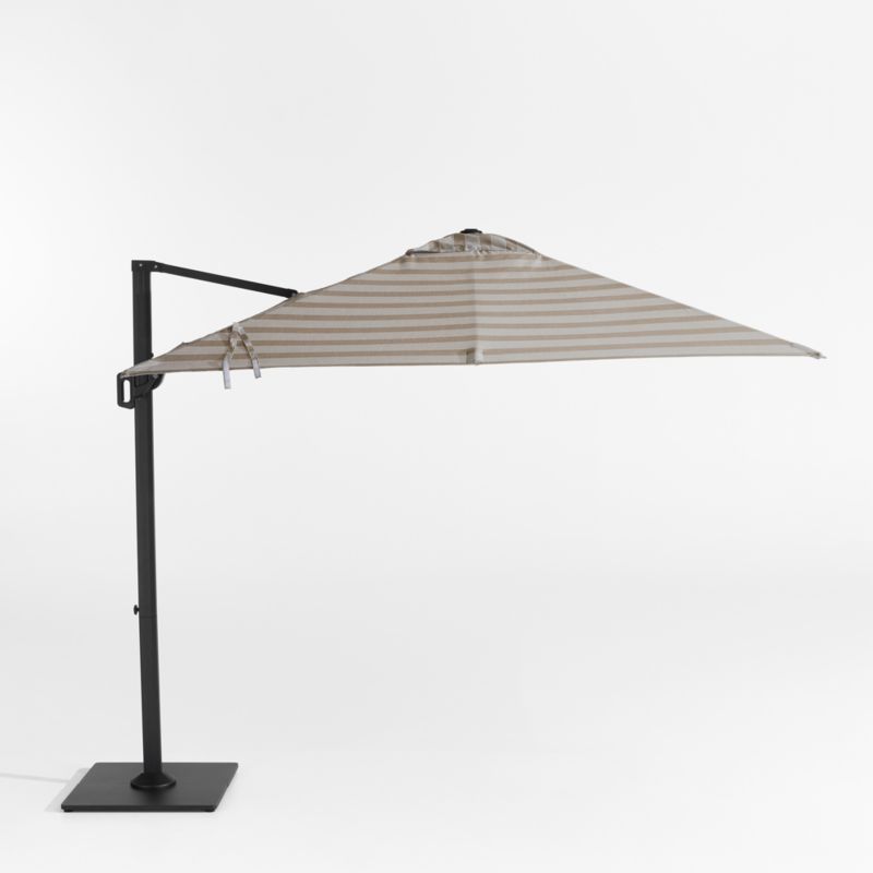 9.83 ft metal cantilever patio umbrella in gray 9' Square Sunbrella Cast Charcoal Grey Cantilever Outdoor Patio Umbrella  with Black Metal Frame + Reviews