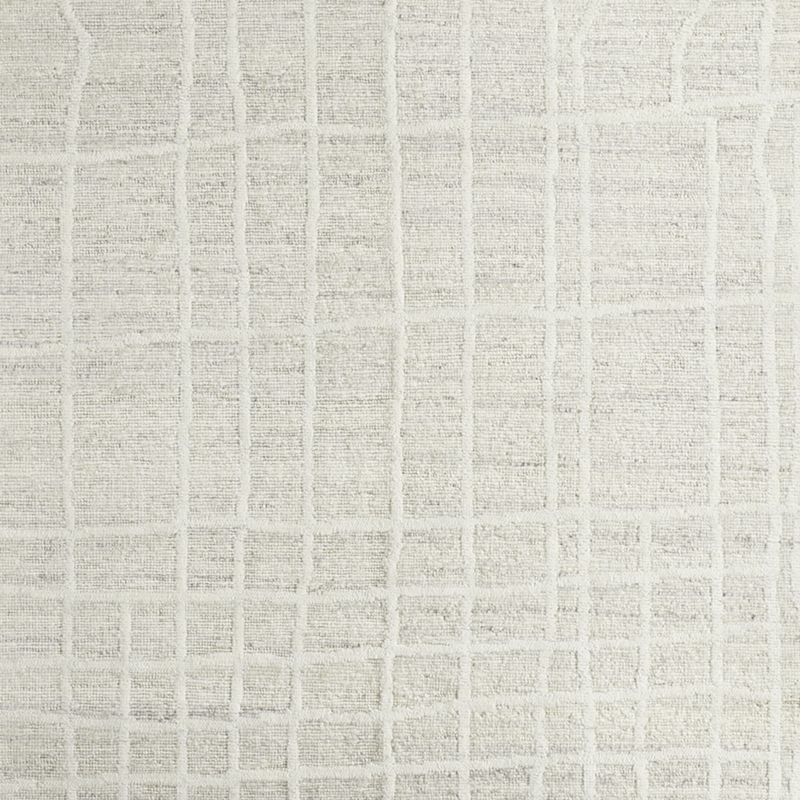 Agen Wool Handwoven Grid Ivory Area Rug 10'x14'