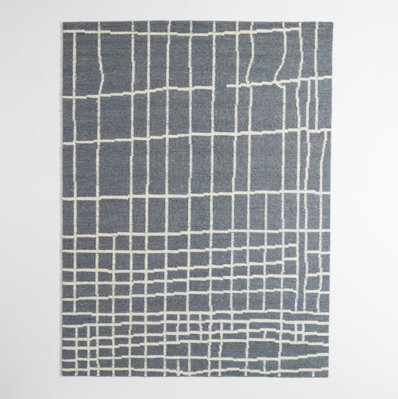 Alvarez Wool Hand-Tufted Mineral Blue Area Rug 8'x10' + Reviews