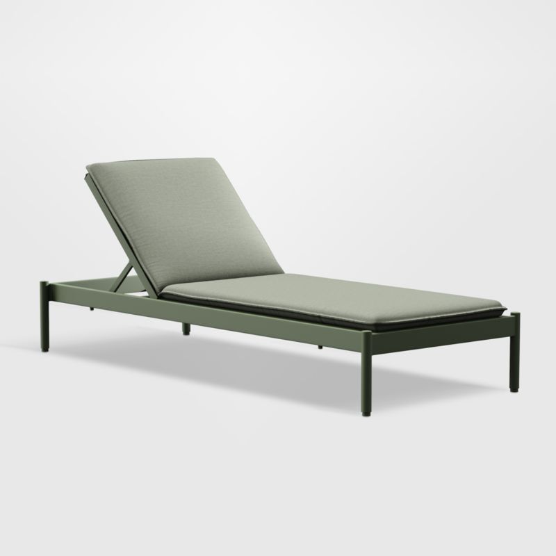 Neighbor ™ Aluminum Outdoor Chaise Lounge with Olive Sunbrella ® Cushions, Set of 2