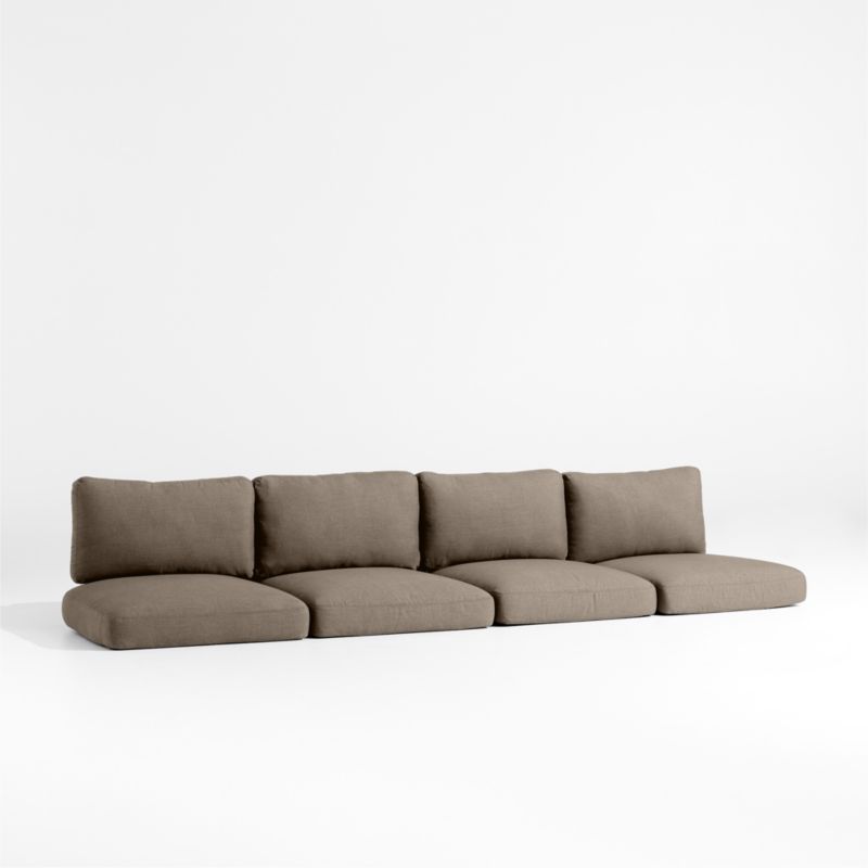 Andorra Cast Shale Brown Sunbrella ® 2-Piece Outdoor Sofa Cushions