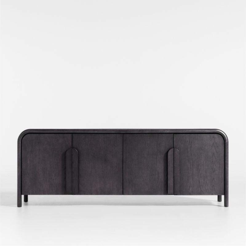 Annie 72" Charcoal Brown Storage Media Console by Leanne Ford