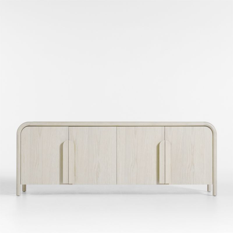 Annie 72" Whitewash Wood Storage Media Console by Leanne Ford