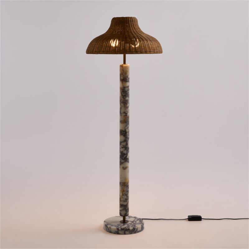 Remi Natural Linen Floor Lamp 65