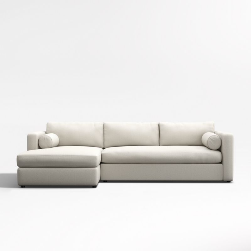 Aris Deep 2-Piece Bench Sectional Sofa with Chaise Lounge