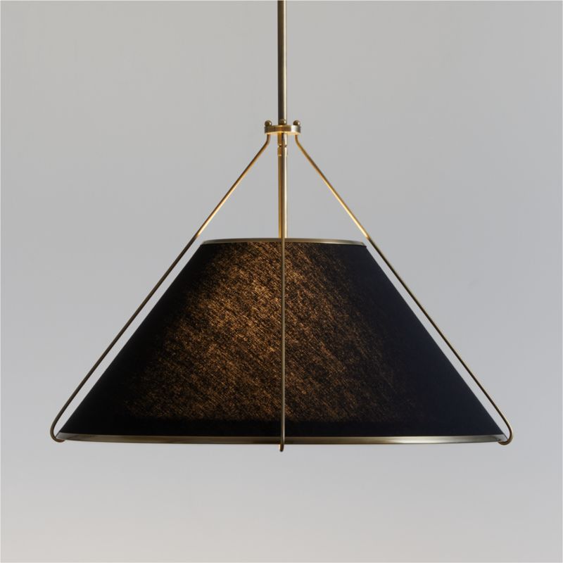 Remi Black Conical Pendant Light 24.7"