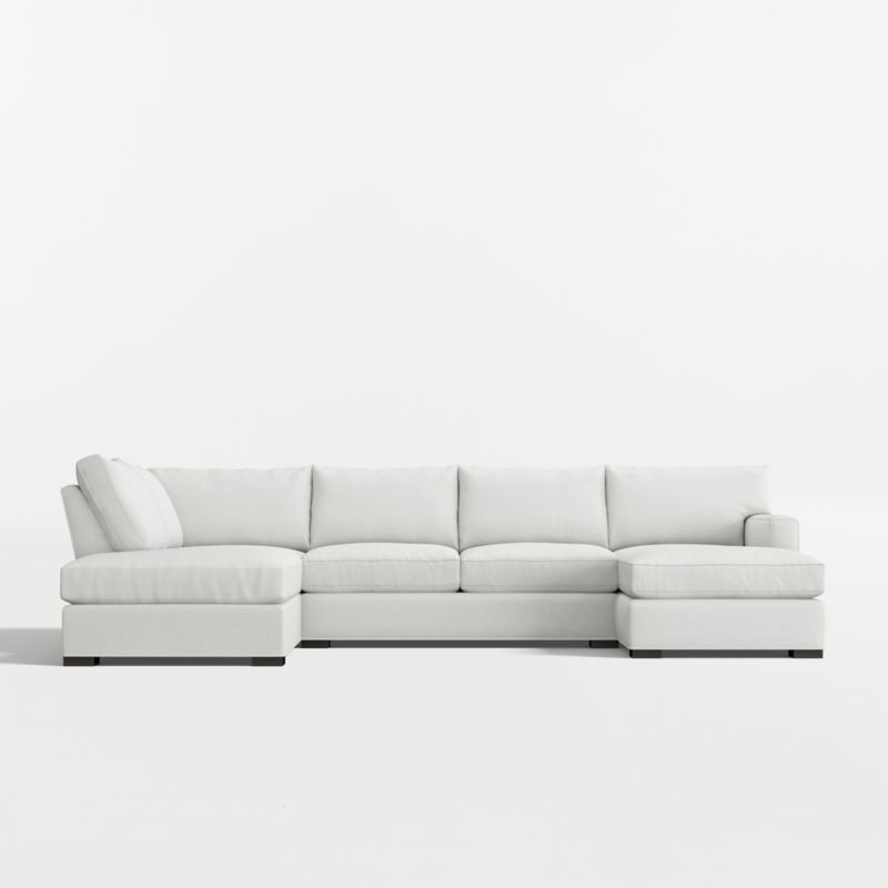 Axis 3-Piece U-Shaped Sectional Sofa with Left-Arm Corner Bumper