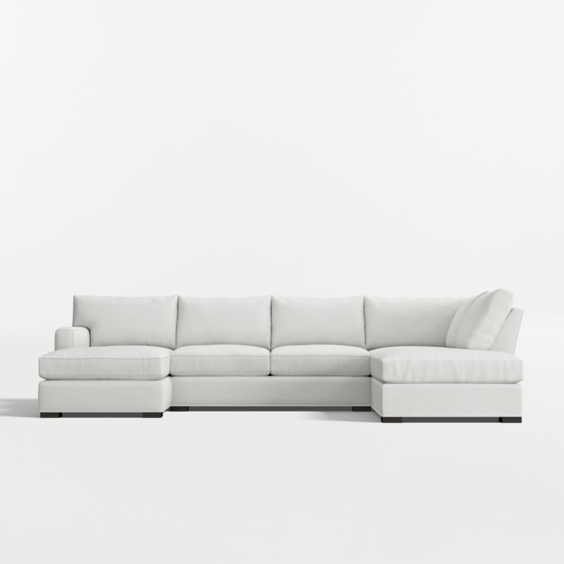 Axis 3-Piece U-Shaped Sectional Sofa with Right-Arm Corner Bumper