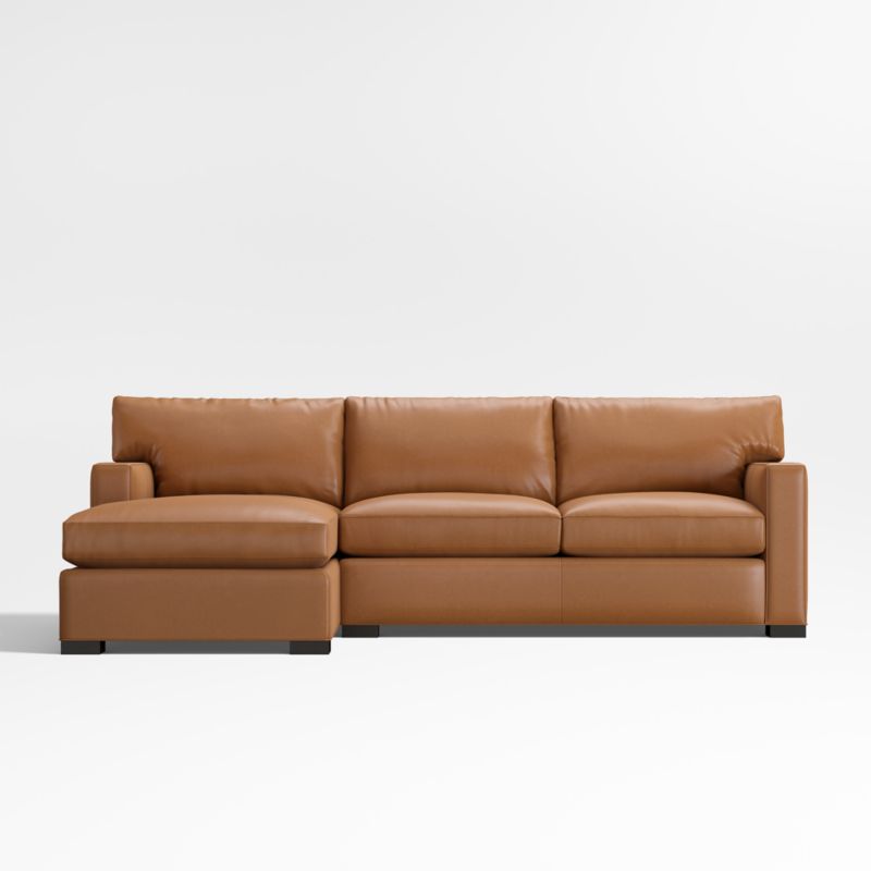 Axis Classic 2-Piece Leather Sectional Sofa with Chaise Lounge