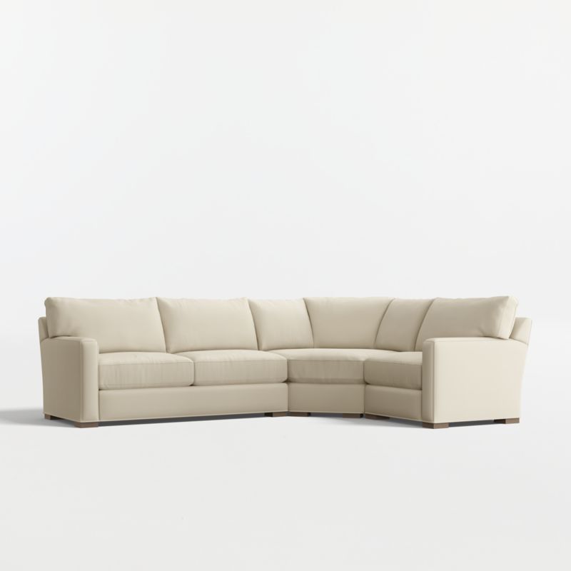 Axis Classic 3-Piece L-Shaped Wedge Sectional Sofa
