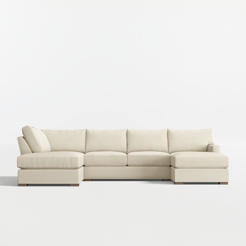 Axis Classic 3-Piece U-Shaped Sectional Sofa with Left-Arm Corner Bumper