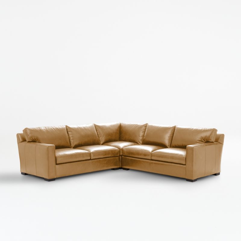 Axis 3-Piece L-Shaped Leather Sectional Sofa