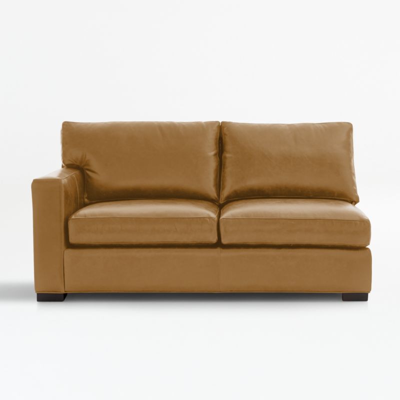 Axis Leather Left-Arm Apartment Sofa Sectional Piece