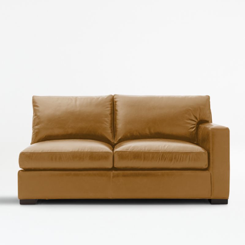 Axis Leather Right-Arm Apartment Sofa Sectional Piece