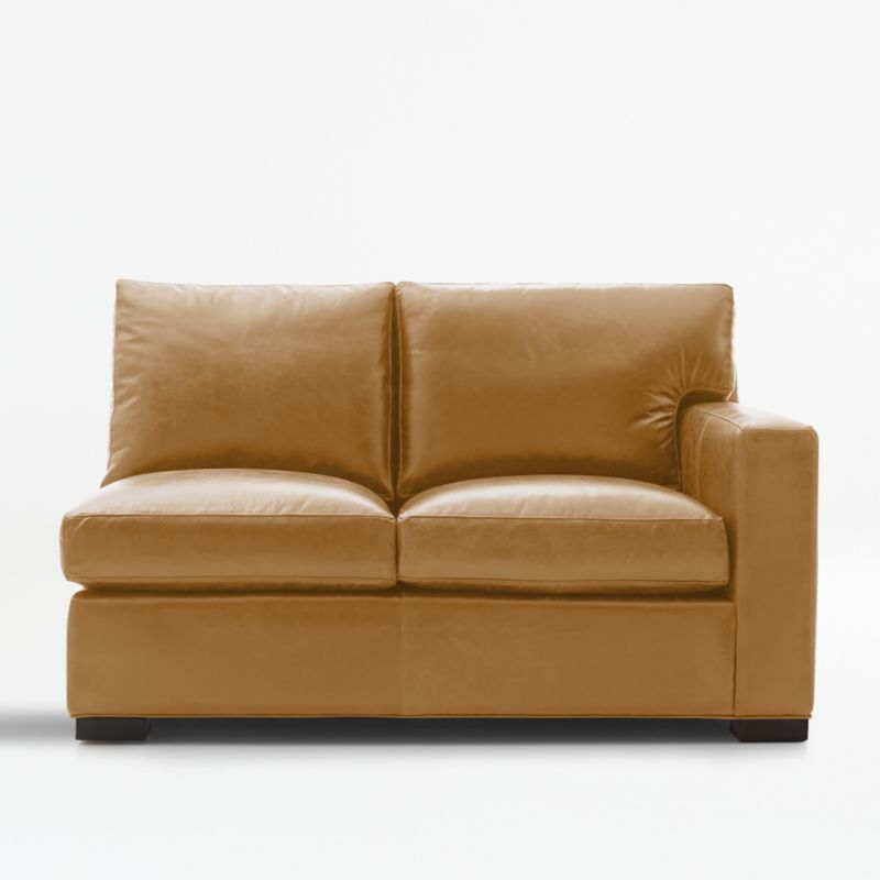 Axis Leather Right-Arm Loveseat Sectional Piece