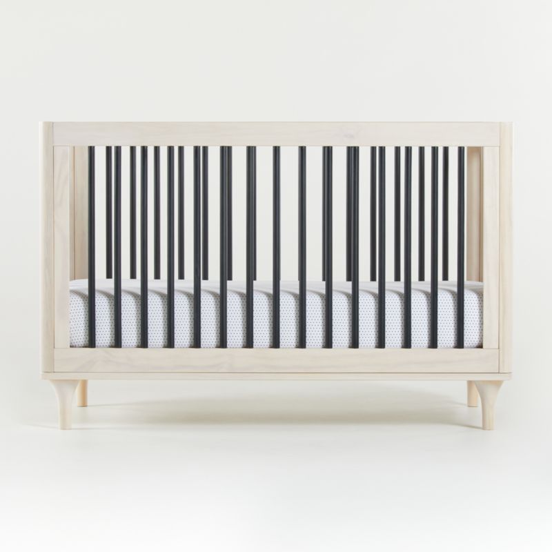 Babyletto Lolly Black & Washed Wood 3-in-1 Convertible Crib