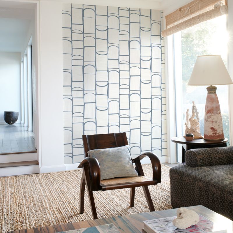 Backdrop Bloomsbury Slate Blue Wallpaper