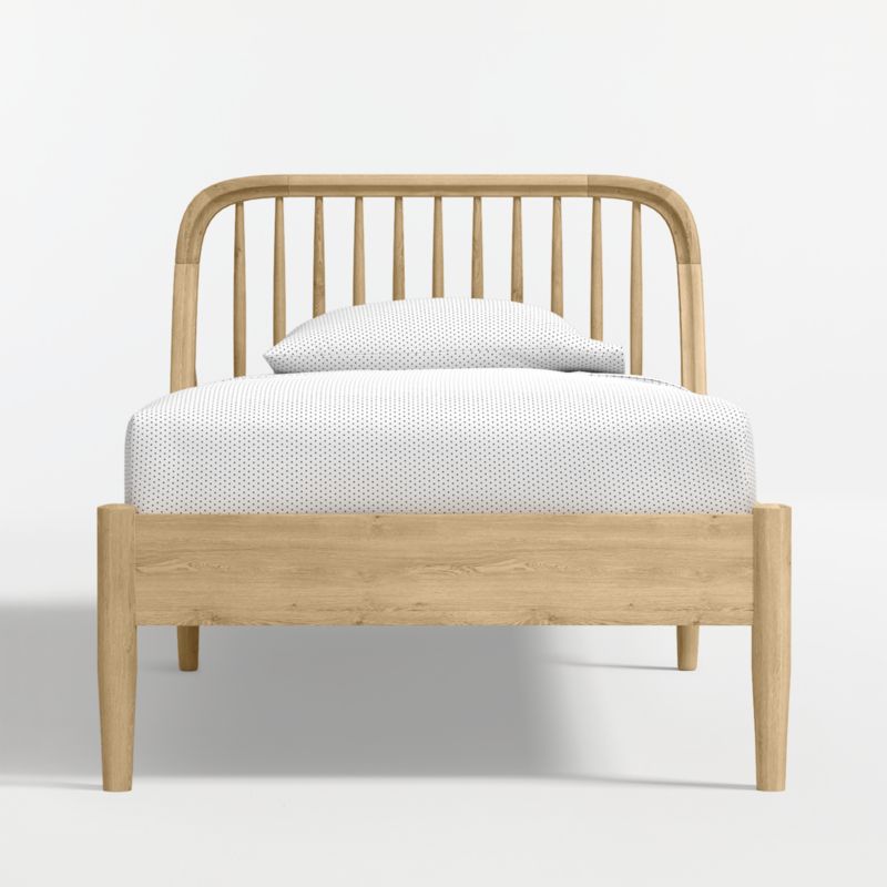 Bodie Spindle Natural Oak Wood Kids Twin Bed