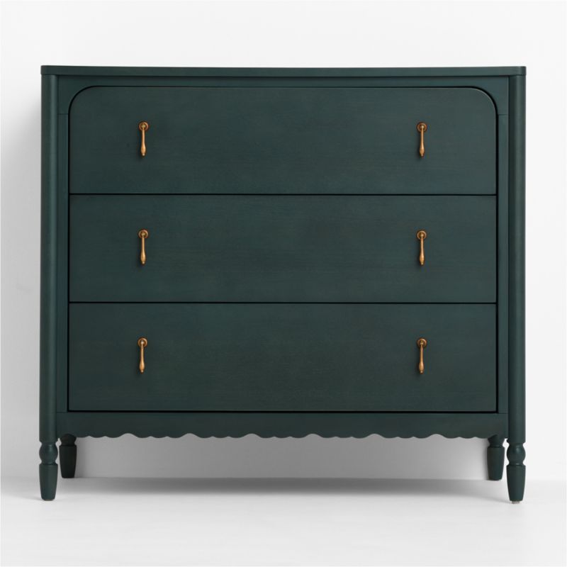 green river furniture corp dresser Hampshire 36" Olive Green Wood 4-Drawer Kids Dresser