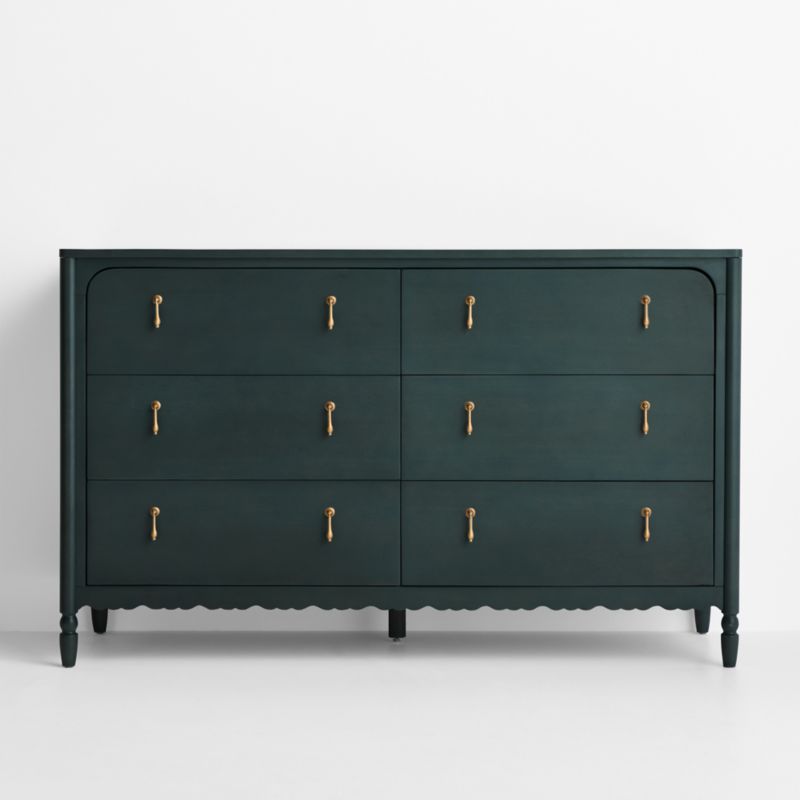 navy blue nursery dresser Storkcraft California 6 Drawer Dresser Midnight Blue/Driftwood
