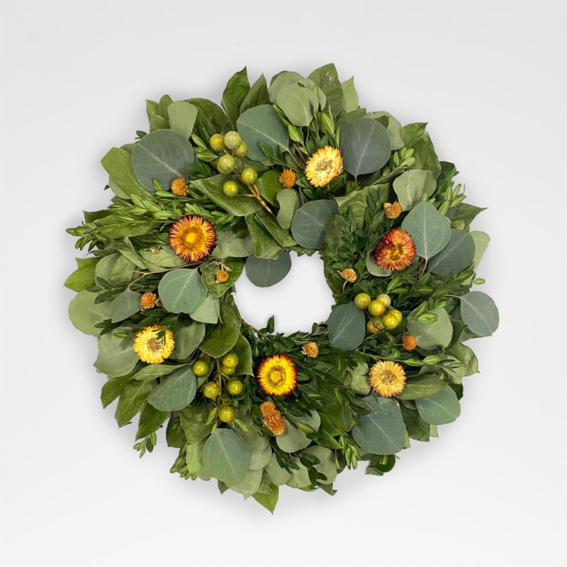 Live 18" Bittersweet Greens Spring Wreath