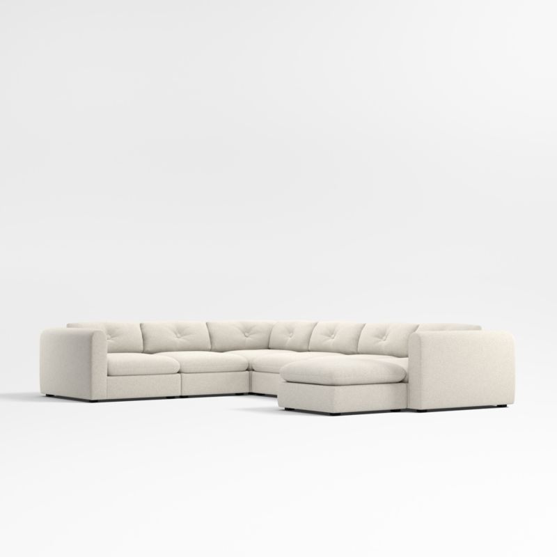 Bucktown Modular 7-Piece L-Shaped Sectional Sofa with Ottoman