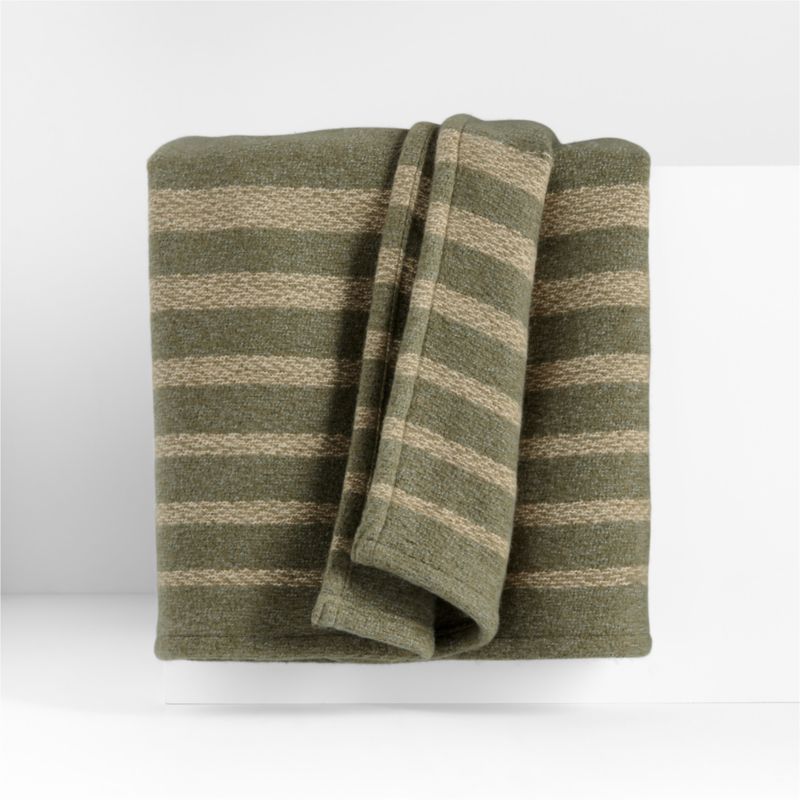 Bungalow 70"x55" Burnt Green Throw Blanket