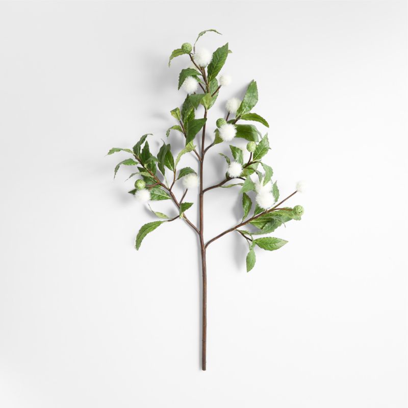 Faux Button Bush Stem 30"