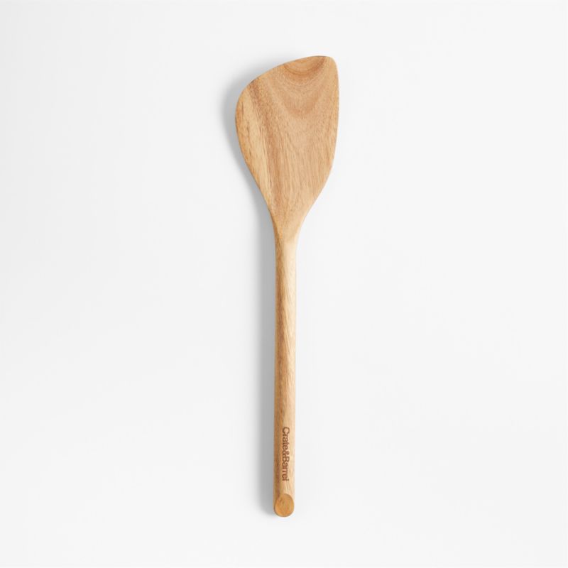 Crate & Barrel Acacia Angled Turner Spatula