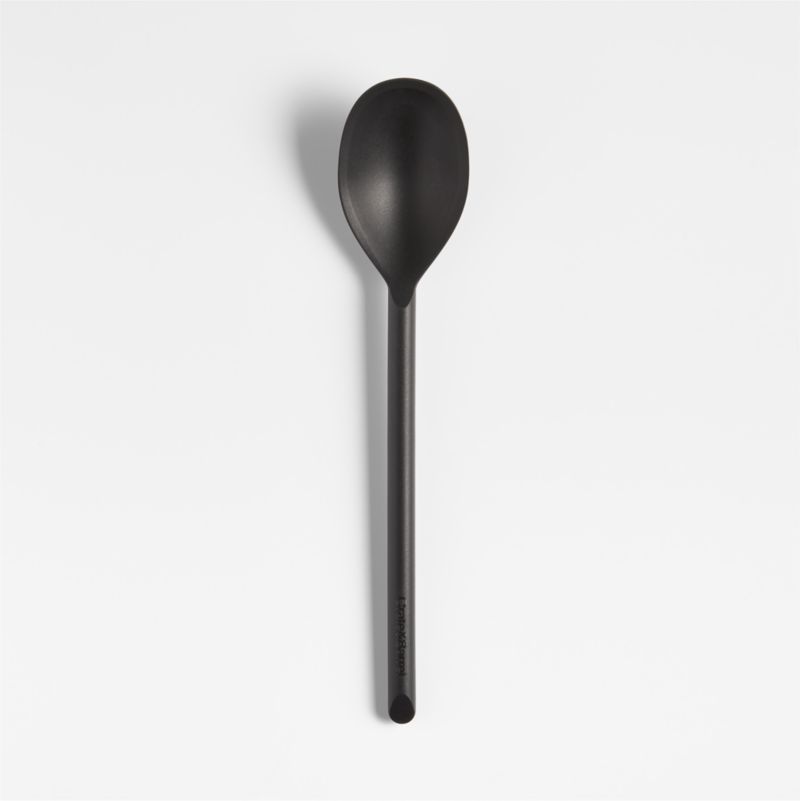 Crate & Barrel Black Silicone and Stainless Steel Scraper Spatula