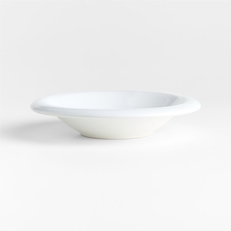 Caesna White Stoneware Low Bowl