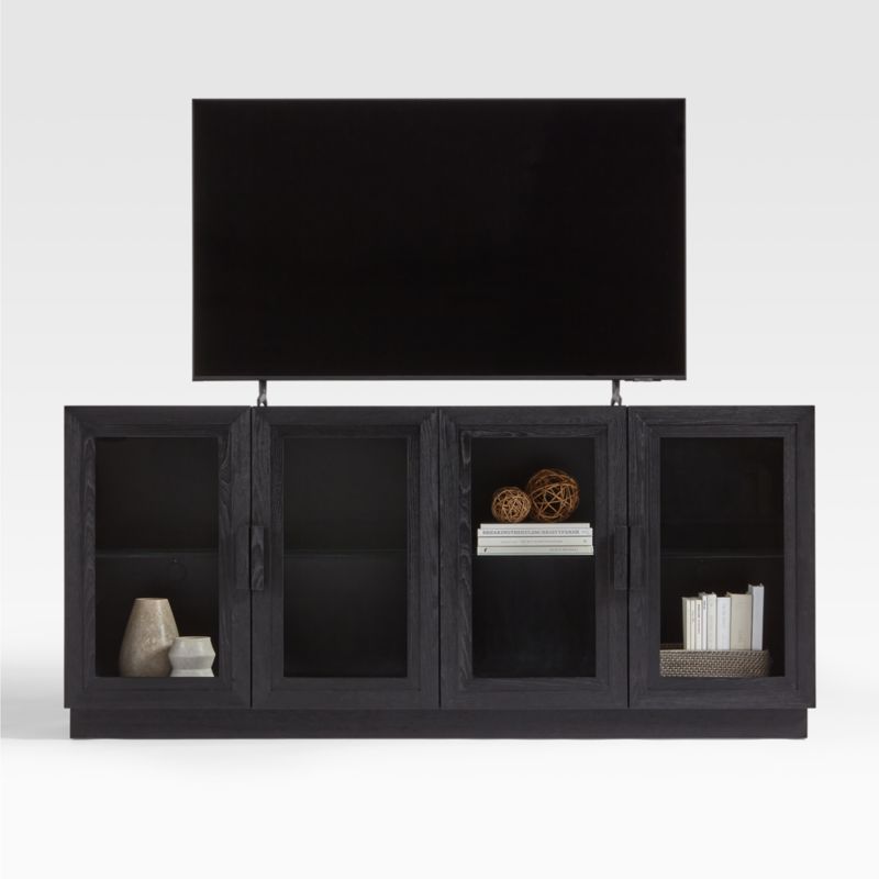 Calypso 72" Black Wood Storage Media Console
