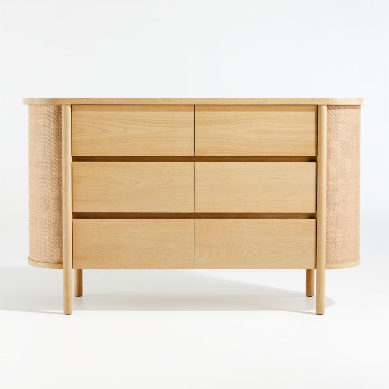 Babyletto 56" Moab Olive Green & Ash Wood Wide 6-Drawer Kids Dresser |  Crate & Kids